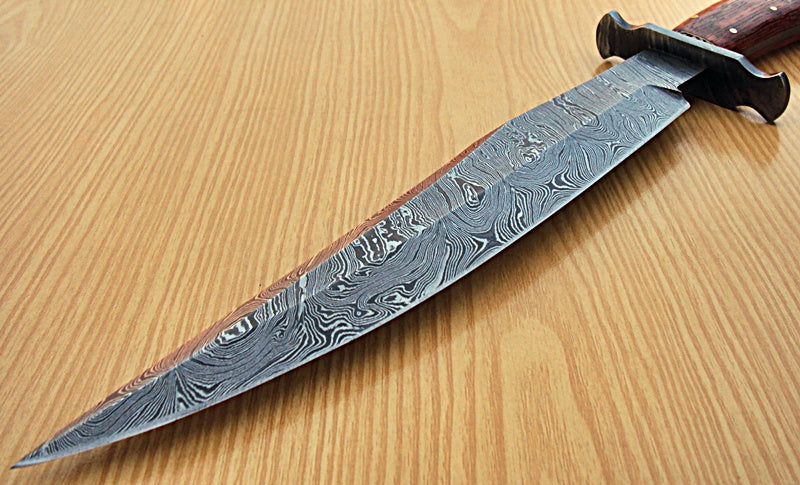 REG-U-1181- Custom Handmade Damascus Steel 12.2 Inches Hunting Knife. –  Poshland