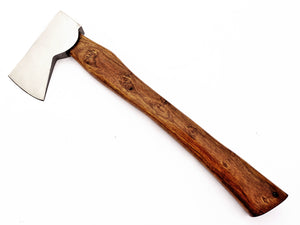 AX-258, Custom Handmade Stainless Steel Axe-Gorgeous and Solid Rose Wood Handle