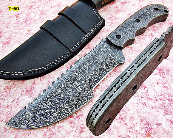 TR-31 Custom Handmade Full Tang Damascus Steel Tracker Knife