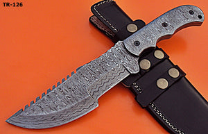 TR-41 Handmade Damascus Steel 12.0" Inches Full Tang Tracker Knife