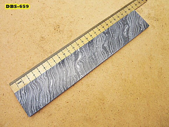 DBS-659, Custom Handmade Damascus Steel Billet Knife / Blank Blade Making Bar