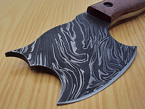 AX-59- Custom Handmade Damascus Steel- 7.2" Inches AXE Knife.