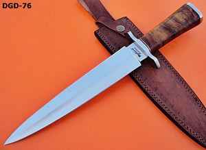 DG-35- D-2- 15.0" Inches Dagger Knife - Rose Wood Handle