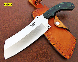 CP-38 Custom Handmade Hi Carbon Steel Chopper Knife – Solid Micarta Handle