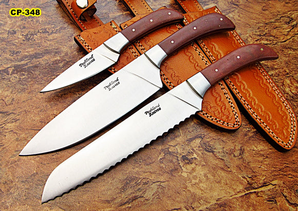 CF-41  Custom Handmade 440C Stainless Steel Chef Knife Set