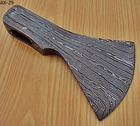 DIST AX-29 Custom made Damascus Steel Axe Head - Gorgeous and Solid