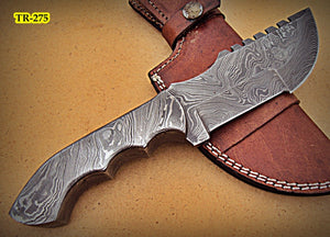 TR-59 Custom Handmade Full Tang Damascus Steel Tracker Knife