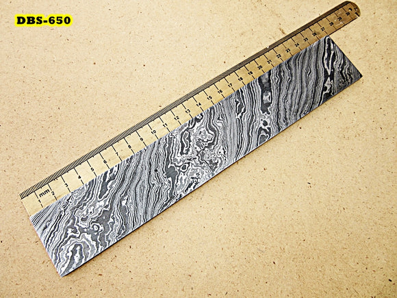 DBS-650, Custom Handmade Damascus Steel Billet Knife / Blank Blade Making Bar