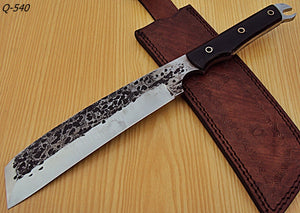 REG-Q-540- Custom Handmade Hi Carbon Steel(1095) Full Tang 13.3" Inches Nakiri Knife.