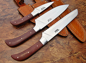 CF-41  Custom Handmade 440C Stainless Steel Chef Knife Set