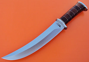 REG-HK-37, Handmade D2 Tool Steel 14.00 Inches Bowie Knife - Exotic Wood Handle