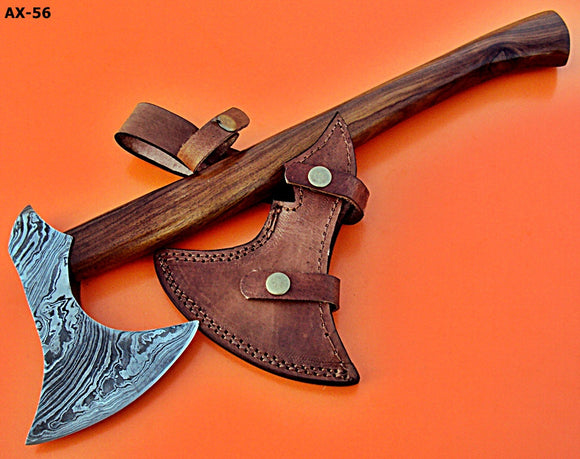 DIST AX-56 Custom made Damascus Steel Axe - Gorgeous and Solid