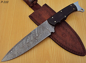 RG-176 Custom Handmade Damascus Steel 12.2" Inches Hunting Knife.