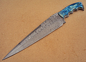 REG-HK-278 Full Tang 14.5 Inches Bowie Knife - Gorgeous Colored Bone Handle