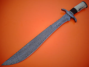 SW-10 Handmade Damascus Steel 22.00 Inches Full Tang Sword - Perfect Grip
