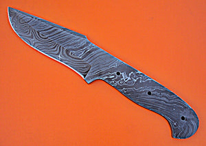 BB-261,  Handmade Damascus Steel 10 Inches Full Tang Skiner Knife - Beautiful Blank Blade