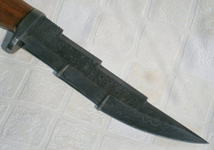 RG-22 Handmade Damascus Steel 13.5 inches Hunting Knife - Exotic Marindi Wood Handle