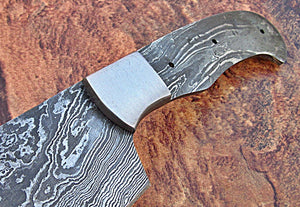 BBC-657,  Handmade Damascus Steel 12 Inches Full Tang Chef Knife with Stainless Steel Bolster - Best Quality Blank Blade