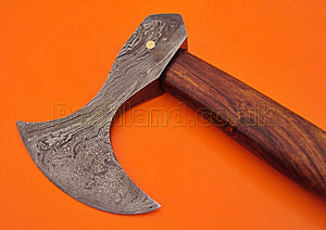 AX-43 Handmade Damascus Steel 17 inches Solid Axe -  Solid Rose Wood Handle