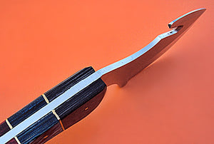 BC-80 Custom Handmade 440C Stainless Steel Skinner Knife - Solid Best Quality Doller Sheet Handle with Brass Linning