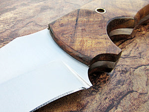 TR-29 Custom Handmade Hi Carbon Steel Tracker Knife - Solid Rose Wood Handle