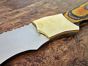AX-13 Custom Handmade 17 Inches Hi Carbon Steel Axe - Beautiful Colored Doller Sheet Handle with Brass Bolsters