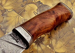 CP-34, Custom Handmade Damascus Steel 12 Inches Chopper Knife – Solid Rose Wood Handle