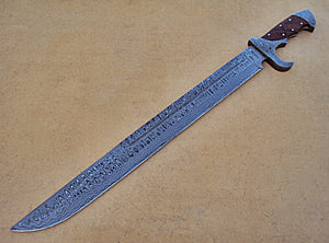 SW-04 Full Tang,  Handmade Damascus Steel Full Tang Sword - Great Piece of Art