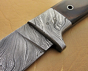 BC-170 Custom Handmade Damascus Steel Skinner Knife - Best Quality Canvas Micarta Handle