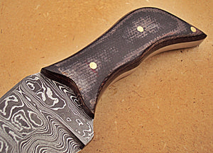 BC-96 Custom Handmade Damascus Steel Knife – Two Tone Micarta Handle