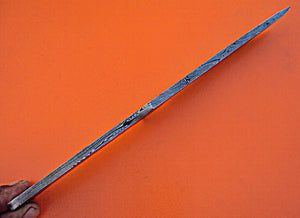 BB-260,  Handmade Damascus Steel 10 Inches Full Tang Skiner Knife - Beautiful Blank Blade