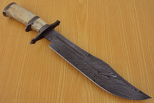 RG-124- Custom Handmade Damascus Steel 15.00 Inches Hunting Knife