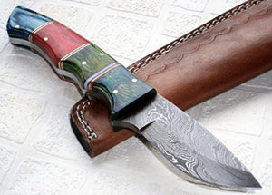 BC-35 Custom Handmade Damascus Steel Knife – Gorgeous Exotic Wood Handle