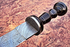 SW-35 Handmade Damascus  Steel 25 Inches Sword - Beautiful Black Doller Sheet Handle with Damascus Steel Guard