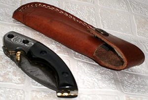 FN-50, Custom Handmade Damascus Steel Folding Knife - UK legal Carry