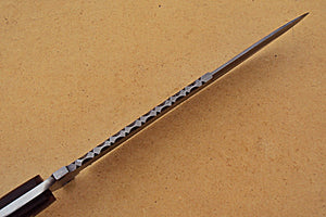RG-30 Handmade Damascus Steel 13.4 inch Hunting Knife - Beautiful Black Brown Micarta Handle
