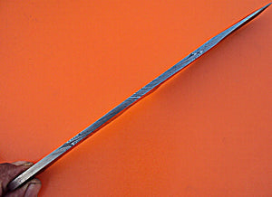 BB-257,  Handmade Damascus Steel Blank Blade Full Tang Skinner Knife
