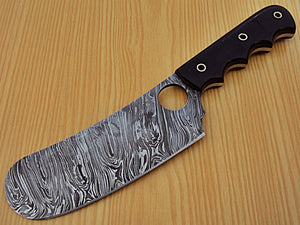 CP-30, Custom Handmade Damascus Steel 10.4 Inches Chopper Knife – Solid Bull Horn Handle