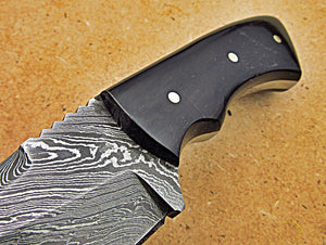 BC-95 Custom Handmade 5.4 Inches Damascus Steel Skinner Knife - Beautiful Buffalo Horn Handle