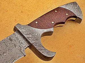 SW-250, Handmade Damascus  Steel 23 Inches Sword - Solid Brown Micarta Handle with Damascus Steel Guard