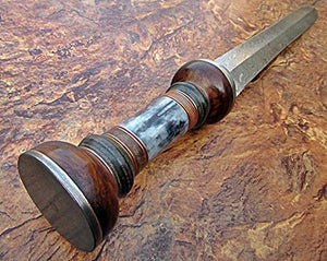 SW-149, Handmade Damascus Steel 25 Inches Sword - Best Quality Walnut Wood & Colored Bone Handle with Damascus Steel Guard