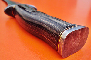 RG-98  Handmade Damascus Steel 13.40 Inches Hunting Knife - Perfect Grip Black Pakka Wood Handle