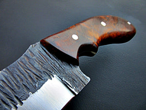 BC-112, Custom Handmade Hi Carbon Steel Skinner Knife - Exotic Rose Wood Handle