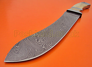 CF-50 Custom Handmade Damascus Steel Chef Knife-  Beautiful Camel Bone Handle with Stainless Steel Bolsters