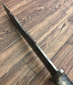 REG 249-B Handmade Damascus Steel 15.25 Inches Bowie Knife - Colored Bone Handle