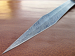 SW-30 Handmade Damascus Steel 25 Inches Sword - Solid Doller Sheet Handle with Damascus Steel Guard