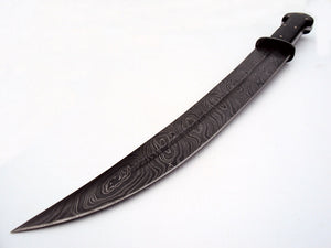 RG-223 Handmade Damascus Steel 17 Inches Hunting Knife - Stained Two Tone Micarta Handle