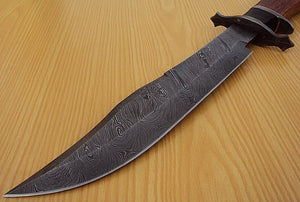 RG-29 Custom Handmade Damascus Steel 14.7" Inches Hunting Knife.