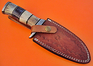 BC -11 Custom Handmade Damascus Steel Knife - Stunning Handle
