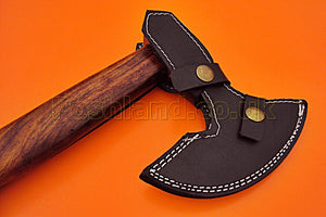 AX-43 Handmade Damascus Steel 17 inches Solid Axe -  Solid Rose Wood Handle